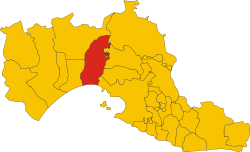 Map of comune of Massafra (province of Taranto, region Apulia, Italy)